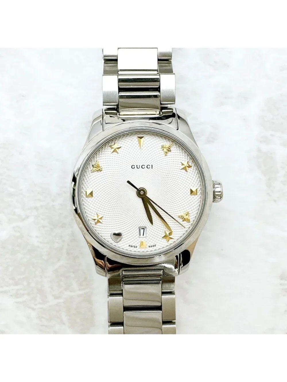 Gucci G-Timeless 126.5 Watch Quartz Stainless Steel